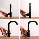 Смеситель для кухни REA VERTIGO SIDE BLACK черный высокий (REA-B8767)