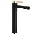 Смеситель для раковины (умывальника) REA POLO BLACK GOLD высокий (REA-B9978)