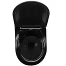 Подвесной унитаз REA CARLO BLACK MINI FLAT GOLD EDGE черный (REA-C8800)