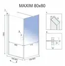 Душова кабіна REA MAXIM 80х80 P (REA-K0268)