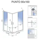 Душевая кабина REA PUNTO BLACK 80х100 (REA-K4806)