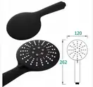 Душевая лейка REA BLACK + шланг + держатель черный (REA-P4101)