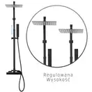 Rea Milan Душевой гарнитур, черный матовый (REA-P7000)