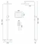 Душовий гарнітур Rea TOM, чорний з термостатом (REA-P7101)