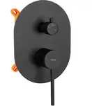 Rea Oval Black Душевая система скрытого монтажа, черная (REA-P8467)
