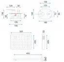 Rea Oval Black Душевая система скрытого монтажа, черная (REA-P8467)