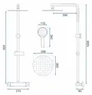 Rea Bliss Chrome Душевой гарнитур, хром (REA-P8805)