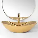 Умывальник (раковина) REA ROYAL GOLD накладной золотой (REA-U4545)