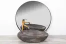 Умывальник (раковина) REA ROXY A STONE D.GREY MATT накладной (REA-U6649)