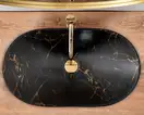 Умывальник (раковина) REA ROYAL 60 MARBLE BLACK MATT накладной черный (REA-U7478)