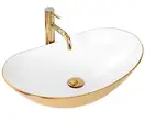 Умывальник (раковина) REA ROYAL GOLD WHITE накладной (REA-U7808)