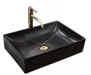 Умывальник (раковина) REA INGA BLACK MARBLE MATT накладной (REA-U8006)