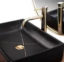 Умывальник (раковина) REA INGA BLACK MARBLE MATT накладной (REA-U8006)