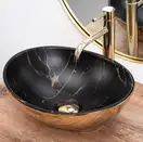 Умивальник (раковина)  REA SOFIA GOLD MARBLE BLACK накладний (REA-U8012)