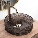 Умывальник (раковина) REA CRISTAL BLACK накладной (REA-U9671)