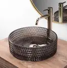 Умывальник (раковина) REA CRISTAL BLACK накладной (REA-U9671)