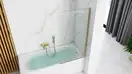 Шторка для ванны REA ELEGANT GOLD 70 постоянная (REA-W5600)
