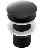 Донный клапан для умывальника Yoka KLIK-KLAK BLACK без перелива черный (BK.POP-14-BP-BLK)
