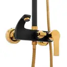 Душовий гарнітур Yoka ROXY GOLD BLACK MATT золотий з виливом (BP.ROXY)