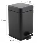 Корзина для мусора YOKA MUTI BLACK 3л. для ванной комнаты (CH.MUTI-BLK)