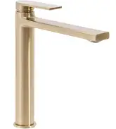 Смеситель для раковины (умывальника) REA VERSO BRUSHED GOLD высокий (REA-B6564)
