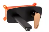 Смеситель для раковины (умывальника) REA MILD BLACK ROSE GOLD + BOX скрытого монтажа (REA-B9142)
