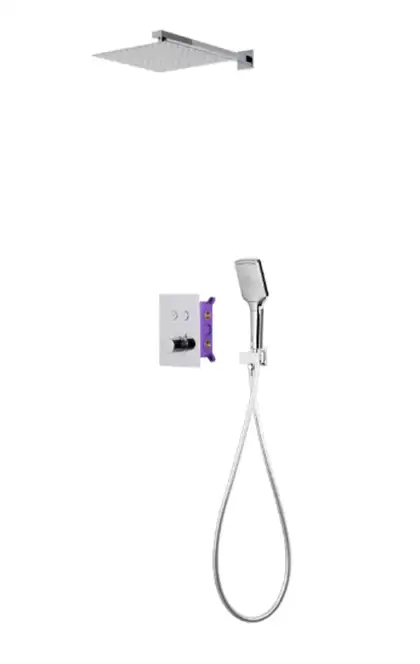 Душовий гарнітур прихованого монтажу Corsan CMZ069TCH CHROM + BOX хром з термостатом (647014)