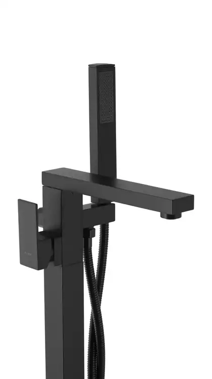 Смеситель для ванны Corsan ANGO BLACK MATT черный напольный (CMB3020BL) Смеситель для ванны Corsan ANGO BLACK MATT черный напольный (CMB3020BL)