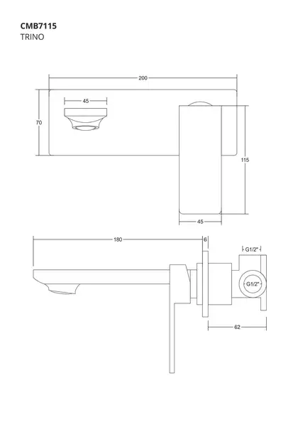 Смеситель для раковины (умывальника) скрытого монтажа Corsan TRINO BLACK MATT (CMB7115BL) Смеситель для раковины (умывальника) скрытого монтажа Corsan TRINO BLACK MATT (CMB7115BL)