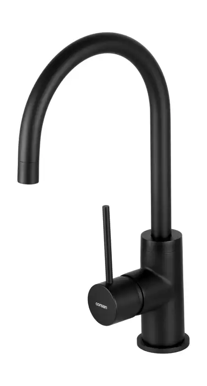 Смеситель для кухни Corsan LUGO BLACK MATT черный з подвижным носиком (CMB7522BL) Смеситель для кухни Corsan LUGO BLACK MATT черный з подвижным носиком (CMB7522BL)