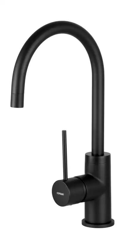 Смеситель для кухни Corsan LUGO BLACK MATT черный з подвижным носиком (CMB7522BL) Смеситель для кухни Corsan LUGO BLACK MATT черный з подвижным носиком (CMB7522BL)