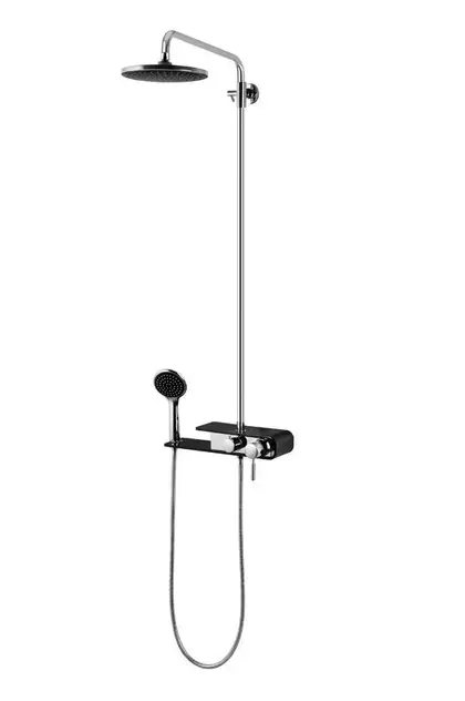 Душовий гарнітур Corsan KLAR FIBER CHROME BLACK (CMN002BL)