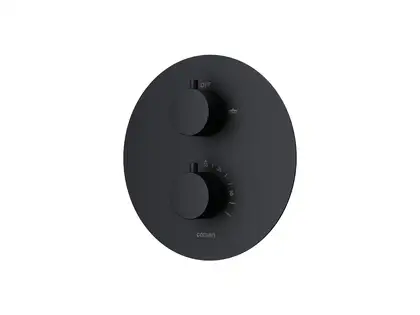 Душевая система с термостатом CORSAN LUGO BLACK + BOX скрытого монтажа (Z03TBL)