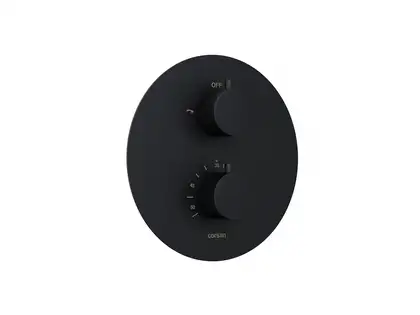 Душевая система с термостатом CORSAN LUGO BLACK + BOX скрытого монтажа (Z03TBL)