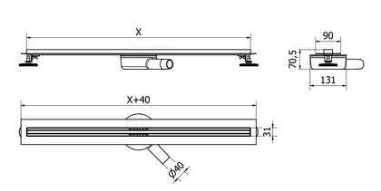 Трап для душа MEXEN FLAT SLIM CHROME 60 см. (MEX-1041060) Трап для душа MEXEN FLAT SLIM CHROME 60 см. (MEX-1041060)