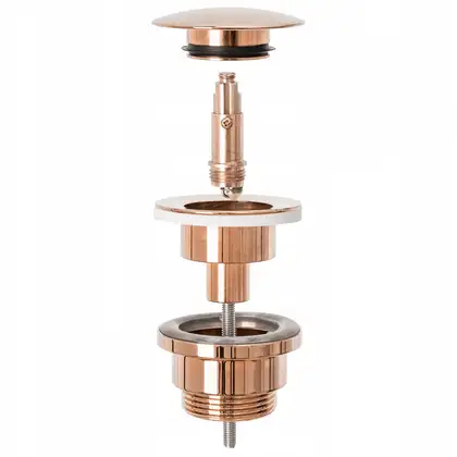 Донный клапан для раковины (умывальника) REA KLIK-KLAK ROSE GOLD розовое золото (REA-A533A) Донный клапан для раковины (умывальника) REA KLIK-KLAK ROSE GOLD розовое золото (REA-A533A)