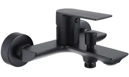 Rea Urban Black Смеситель для ванны и душа, черный (REA-B9910)