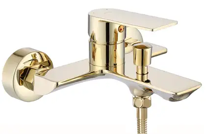 Смеситель для ванны REA URBAN GOLD золото настенный с изливом (REA-B9914)