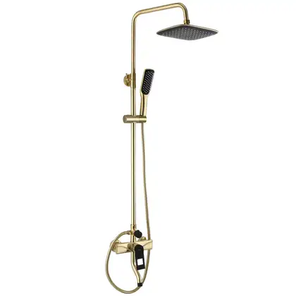 Душевой гарнитур REA SOUL BRUSHED GOLD с изливом (REA-B9962) Душевой гарнитур REA SOUL BRUSHED GOLD с изливом (REA-B9962)