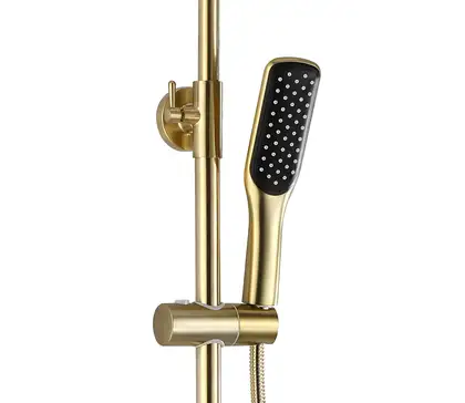 Душевой гарнитур REA SOUL BRUSHED GOLD с изливом (REA-B9962) Душевой гарнитур REA SOUL BRUSHED GOLD с изливом (REA-B9962)