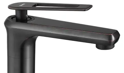 Змішувач для раковини (умивальника) REA BLADE OLD BLACK чорний низький (REA-B9973)