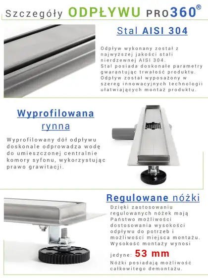Трап для душа REA PURE NEO PRO 80 см (REA-G0902)