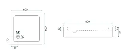 Душевой поддон REA SAVOY 80X80 BLACK (REA-K4804)