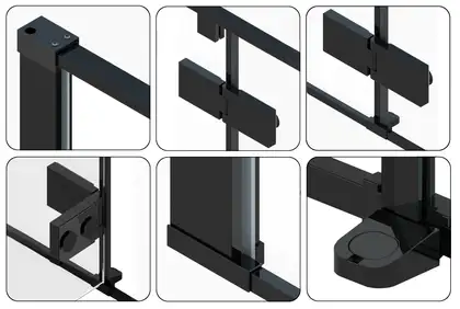 Душевая кабина REA FARGO BLACK 80х100 (REA-K6950) Душевая кабина REA FARGO BLACK 80х100 (REA-K6950)