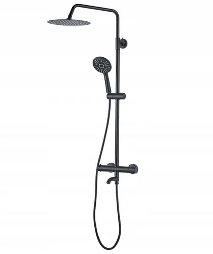 Rea Lungo Black Душовий гарнітур, чорний (REA-P4113)