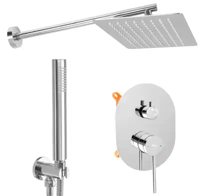 Душевая система REA OVAL CHROME + BOX скрытого монтажа (REA-P8415) Душевая система REA OVAL CHROME + BOX скрытого монтажа (REA-P8415)