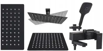 Rea FORT BLACK MAT Душевой гарнитур, черный (REA-P9861)