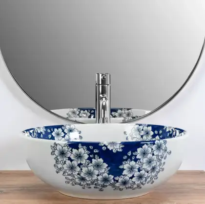 Rea Fiori Умывальник накладной, белый (REA-U6520) Rea Fiori Умывальник накладной, белый (REA-U6520)