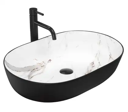 Умывальник (раковина) REA CLEO 61 BLACK AIAX MATT накладной (REA-U6625) Умывальник (раковина) REA CLEO 61 BLACK AIAX MATT накладной (REA-U6625)