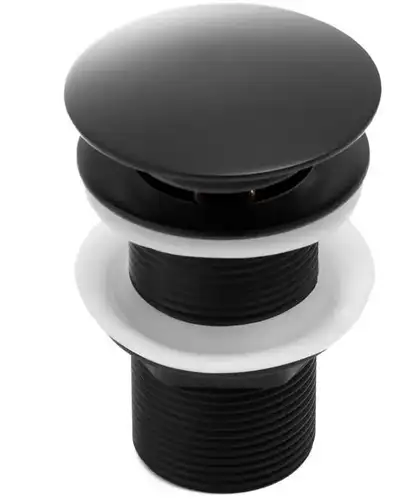 Донный клапан для умывальника Yoka KLIK-KLAK BLACK без перелива черный (BK.POP-14-BP-BLK) Донный клапан для умывальника Yoka KLIK-KLAK BLACK без перелива черный (BK.POP-14-BP-BLK)
